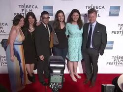 Morgan Spurlock (right) and producers at 2012 Tribeca Film Festival - "Mansome" Premiere Stock Footage