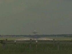 Gatwick Airport, Boeing 757 Taking Off, England, United Kingdom Stock Footage