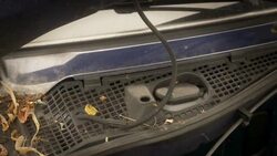 Vacuuming automotive engine Stock Footage