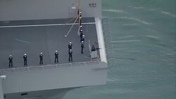 HMS Queen Elizabeth in Portsmouth Aerials News Clip