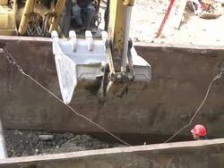 Construction site work Stock Footage
