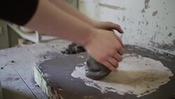 Woman Working Potters Stock Footage
