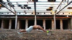 Man training Stock Footage