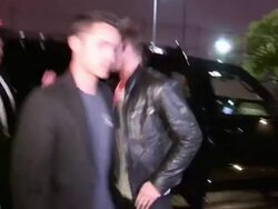 Alexander Ludwig greets fans at Nylon Smashbox Par Stock Footage