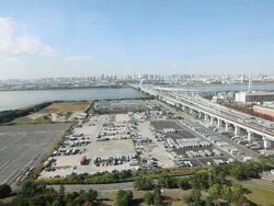  WS View of cityscape / Kasai, Chiba, Japan Stock Footage