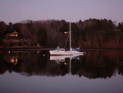 Yacht at Royal River   Stock Footage