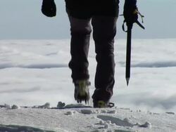 HD: Hiking In The Winter Stock Footage
