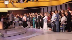 Interview with Greste's parents and fiance of Fahmy; vigil at al-Jazeera Doha News Clip