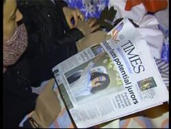 Pop star's fans outside court as judge considers jury News Clip