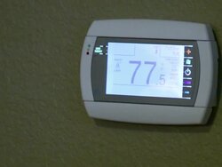 TS on smart thermostat Stock Footage