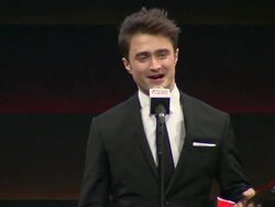 Empire Hero Award - Daniel Radcliffe at The Jameson Empire Awards - Show at The Grosvenor House Hotel on March 24, 2013 in London, England (Footage by WireImage Video/Getty Images) Stock Footage