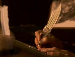 HD: Medieval Scribe Stock Footage