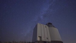Milky Way with Telescope Stock Footage