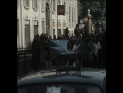 UPITN 18 10 74 STRIKERS MARCHING THROUGH STREETS OF MILAN News Clip