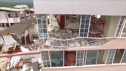 VOICED : Tomas aereas del estado de Pedernales tras el sismo News Clip