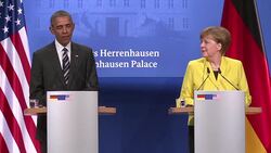 VOICED : Obama llama a avanzar hacia tratado de libre comercio con UE News Clip