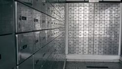 Storage with safe lockers Stock Footage