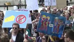 CLEAN : Brexit protesters take to streets of London 2 News Clip