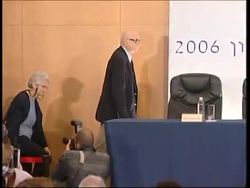 Statment in English on report of Israeli govt handling of the Leb conflict News Clip