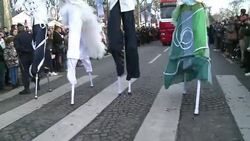 CLEAN : Thousands attend New Year parade in Paris News Clip