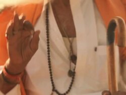 Close-up of a sage gesturing, Jaisalmer, Rajasthan, India Stock Footage