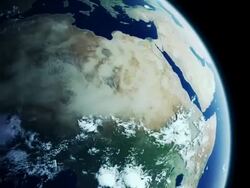 Realistic rotating earth closeup - LOOPING Stock Footage