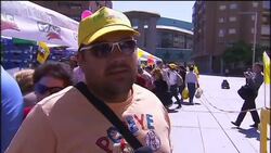 WRAP Spaniards protest against Germany; EU Health comm, German Cons Min News Clip