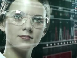 Scientist is analysing DNA structure. Stock Footage