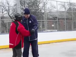 Official Opening of the Revitalized Regent Park Ice Rink in Toronto Stock Footage