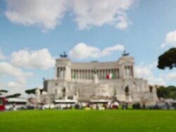 Vittorio Emanuele or Altare della Patria Monument in Rome Stock Footage