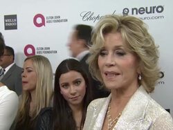 INTERVIEW - Jane Fonda - Elton John AIDS Foundation Presents 22nd Annual Academy Awards Viewing Party Sponsored By Chopard, Neuro Drinks And Wells Fargo Stock Footage