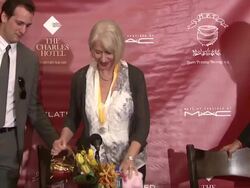 Helen Mirren - The Hasty Pudding Theatricals Honor Helen Mirren as 2014 Woman of the Year Stock Footage