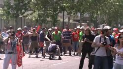 MINERS CLASH WITH POLICE DURING PROTEST,  STOCK MARKET, ANALYST News Clip