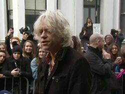 Band Aid 30 Recording - Sir Bob Geldof Arrival News Clip