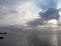 Aci Castello, view of the castle and the mediterannean sea Stock Footage