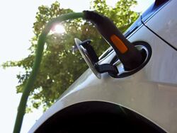 HD: Charging An Electric Car Stock Footage