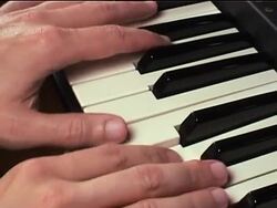 Hands on Piano Stock Footage