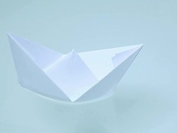 paper boat on the water Stock Footage