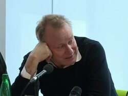 INTERVIEW: Stellan Skarsgard on his character, dialect challenges at The Railway Man Press Conference on April 27, 2012 in Edinburgh, Scotland (Footage by WireImage Video/Getty Images) Stock Footage