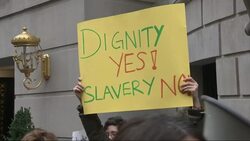 Rally outside Indian consulate over alleged treatment of maid by diplomat News Clip