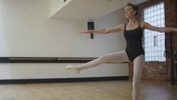 Teenage ballerina doing ballet Stock Footage
