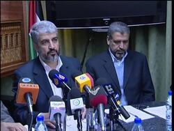 Damascus-based Palestinian leaders meeting;  Hamas' Mashaal comment News Clip