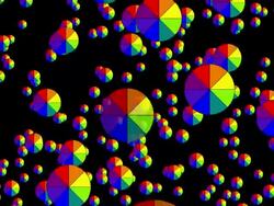 Falling color wheel Stock Footage