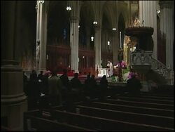 St Patrick's cathedral mass, reax to Pope's condition News Clip