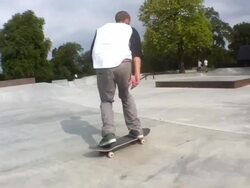 A skateboarder doing a trick. Stock Footage