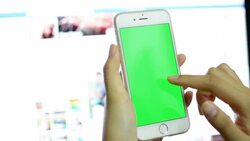 Businessman using smart phone touchscreen ,Chroma key. Stock Footage