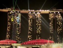 Marina Bay Sands Hotel and Casino Stock Footage