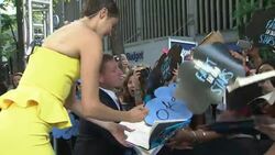 At the NY premiere author John Green, Shailene Woodley and Ansel Elgort talk about the film adaptation of 'The Fault in Out Stars' and how this is a love story, not a cancer story. (June 3) News Clip