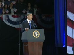 Barack Obama wins re-election Stock Footage