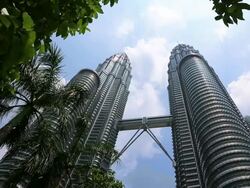 HD VIdeo of Petronas towers Stock Footage
